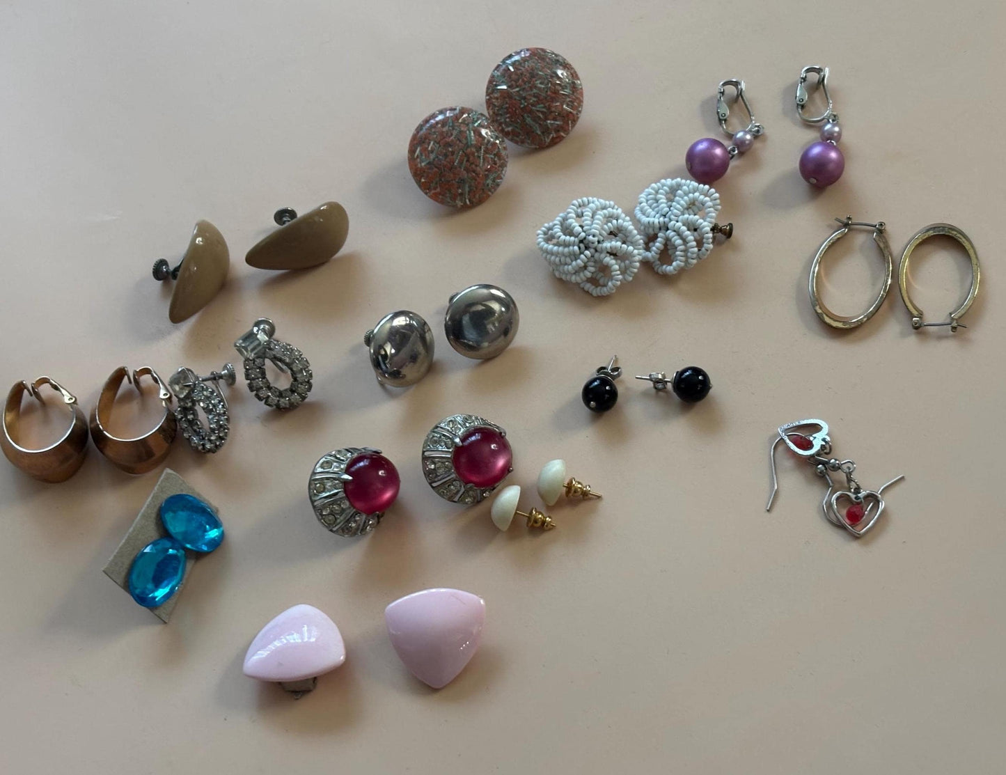 Vintage Earrings Collection Variety Jewelry Lot Lover Antiques and Vintage