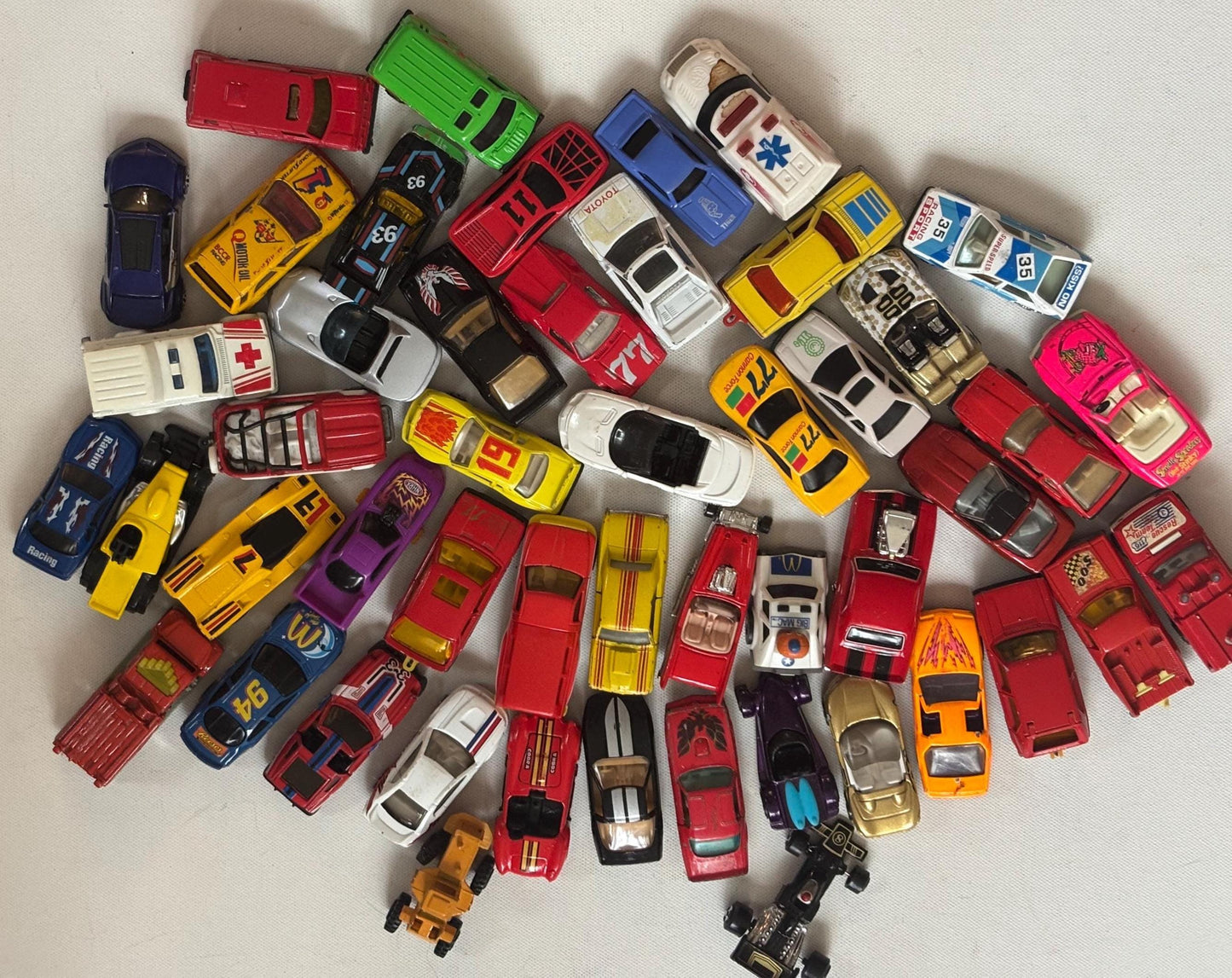 Vintage Car Lot Collection of 50 Hot Wheels Matchbox Toy Cars Lover Antiques and Vintage