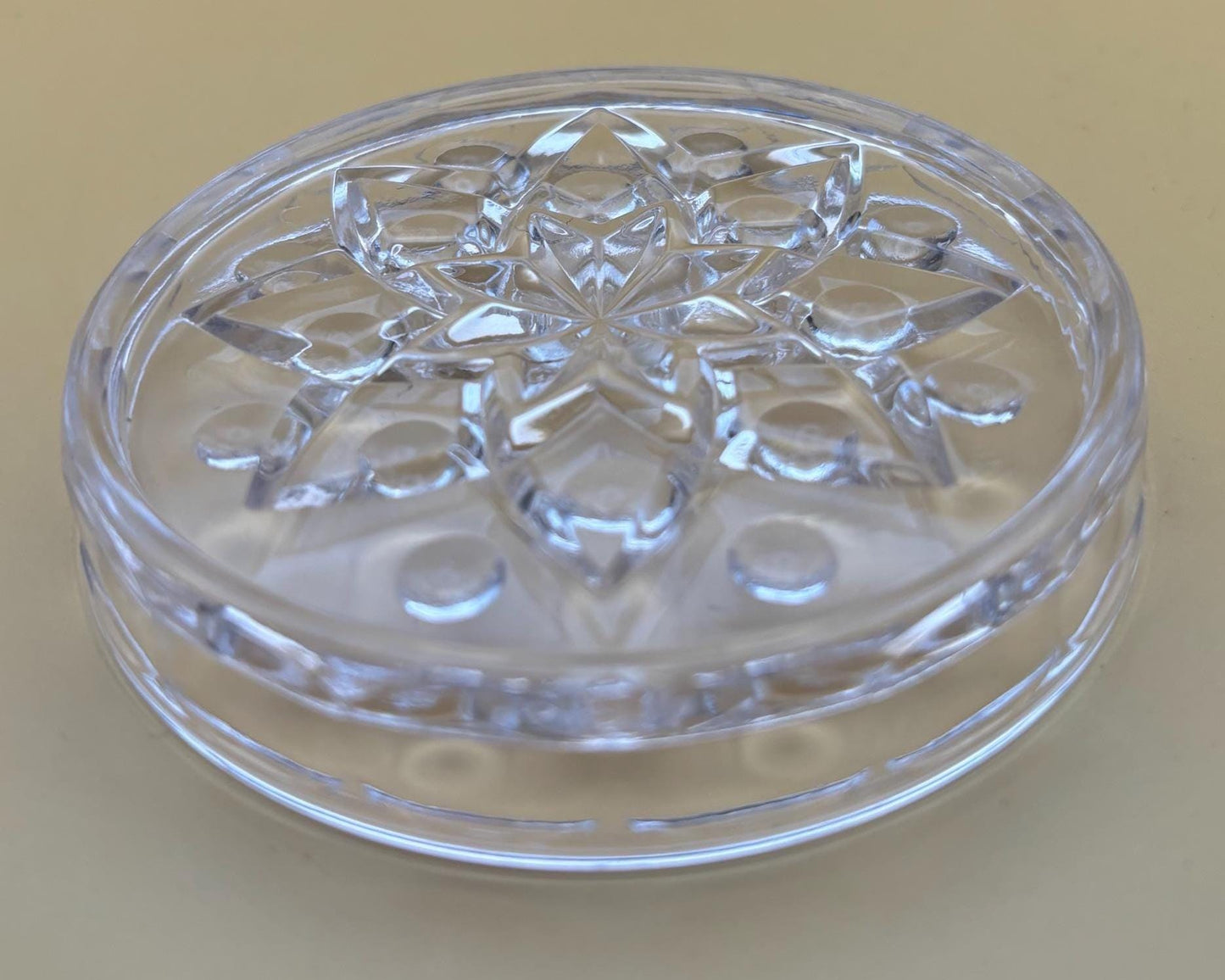 Baccarat Crystal Wine Bottle Coasters with Starburst Design Glass Coasters Set of 4 Lover Antiques and Vintage