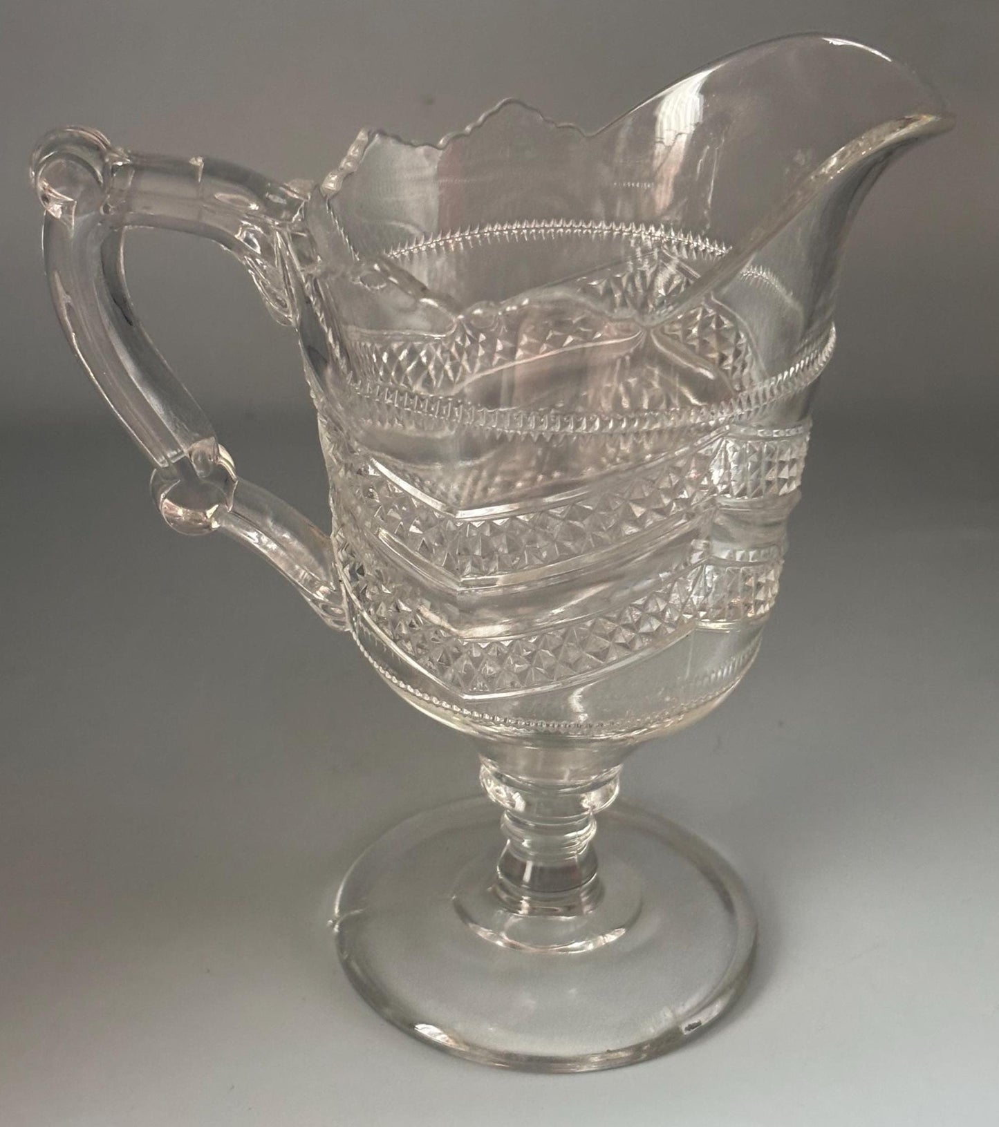Vintage Cape Cod Glass Pitcher or Glass Creamer Footed Imperial Glass Lover Antiques and Vintage