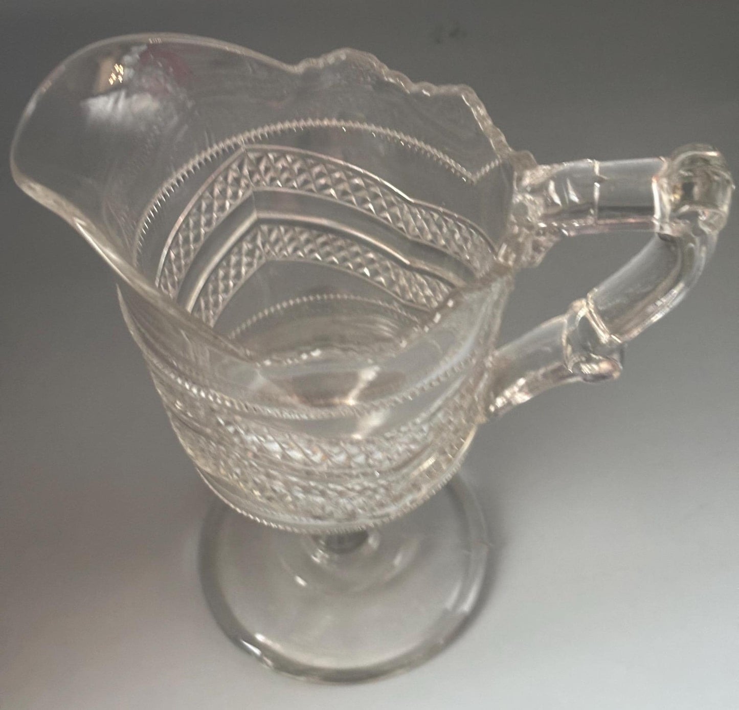 Vintage Cape Cod Glass Pitcher or Glass Creamer Footed Imperial Glass Lover Antiques and Vintage