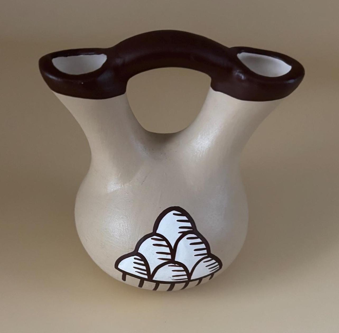 Vintage Navajo Etched Hand Painted Wedding Vase Signed on Bottom 108A Wedding Vase Lover Antiques Vintage