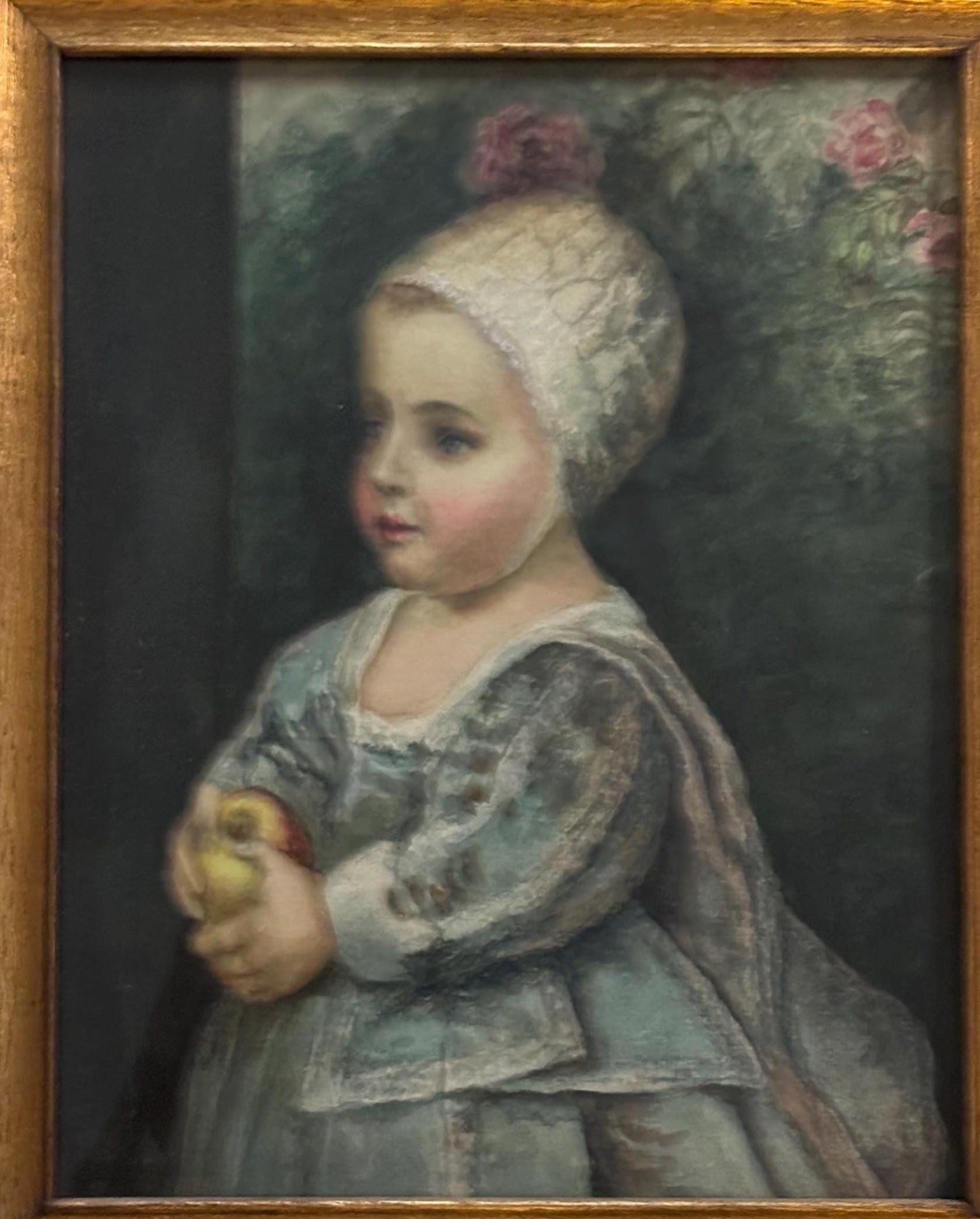 Vintage Baby Stuart Van Dyck Picture with Gold Beautiful Frame Lover Antiques and Vintage