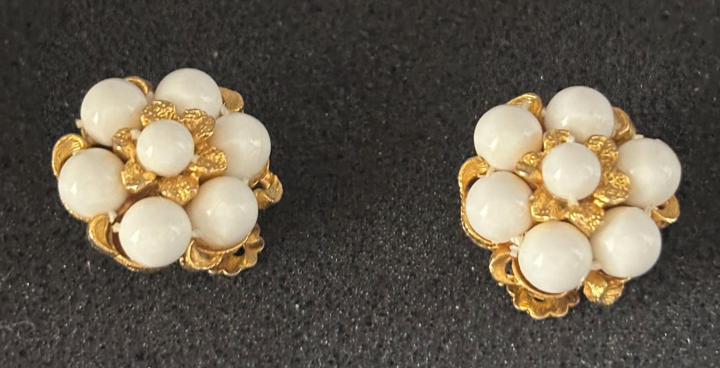 Vintage Mustard Silver Enamel Earrings Lover Antiques and Vintage