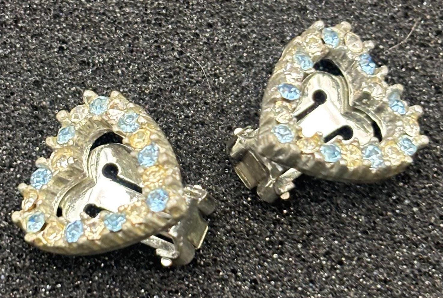Vintage Mustard Silver Enamel Earrings Lover Antiques and Vintage