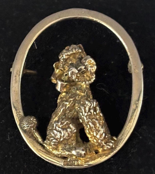 Vintage Sterling Silver Dog Pin Brooch Gift for that Dog Lover Antiques and Vintage