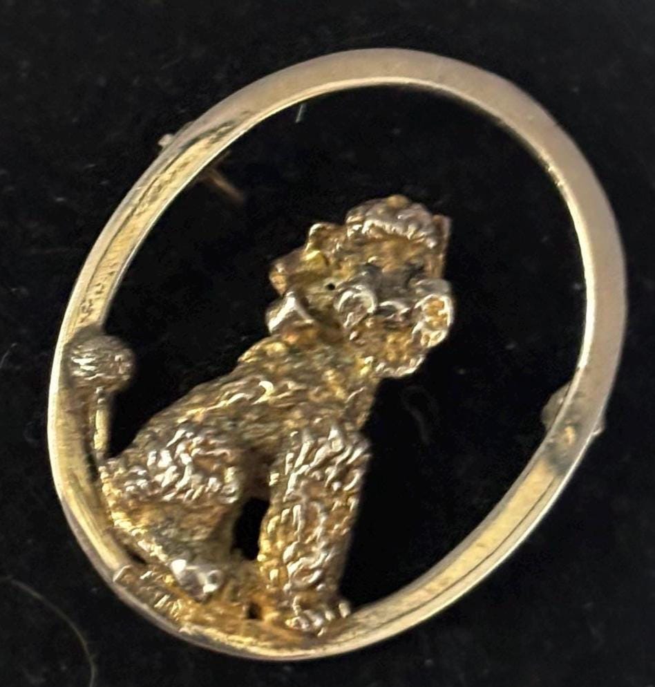 Vintage Sterling Silver Dog Pin Brooch Gift for that Dog Lover Antiques and Vintage