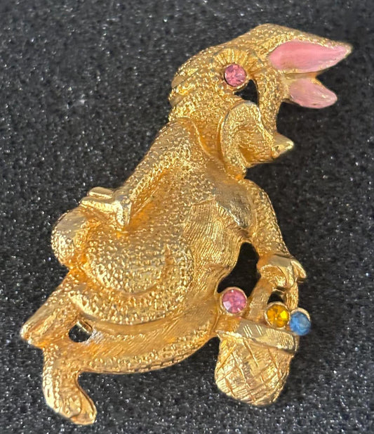 Vintage Beatrix Bunny Rabbit Pin Lover Antiques and Vintage