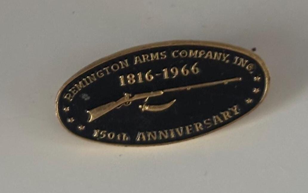 Vintage Remington Arms 150th Anniversary Pin Pin Brooch Lover Antiques and Vintage