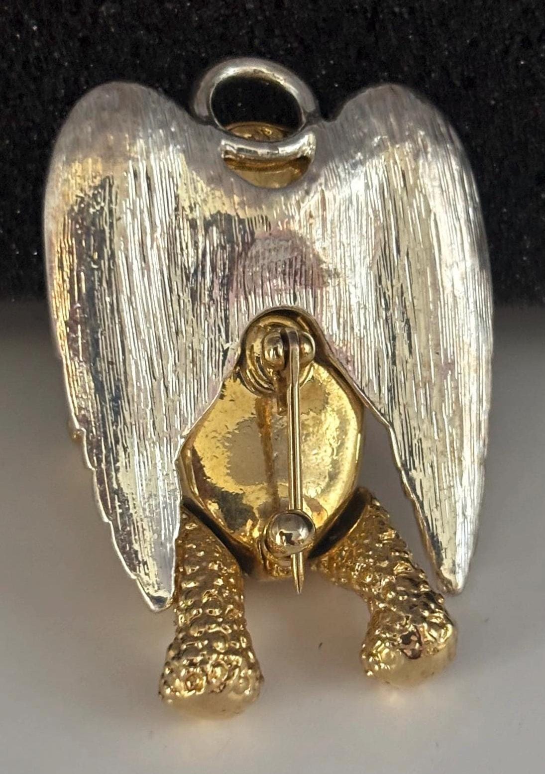 Vintage Angel Bear with Wings Pin or Pendant Batya Angel Heart Teddy Bear Articulated Bear Gift Lover Antiques and Vintage