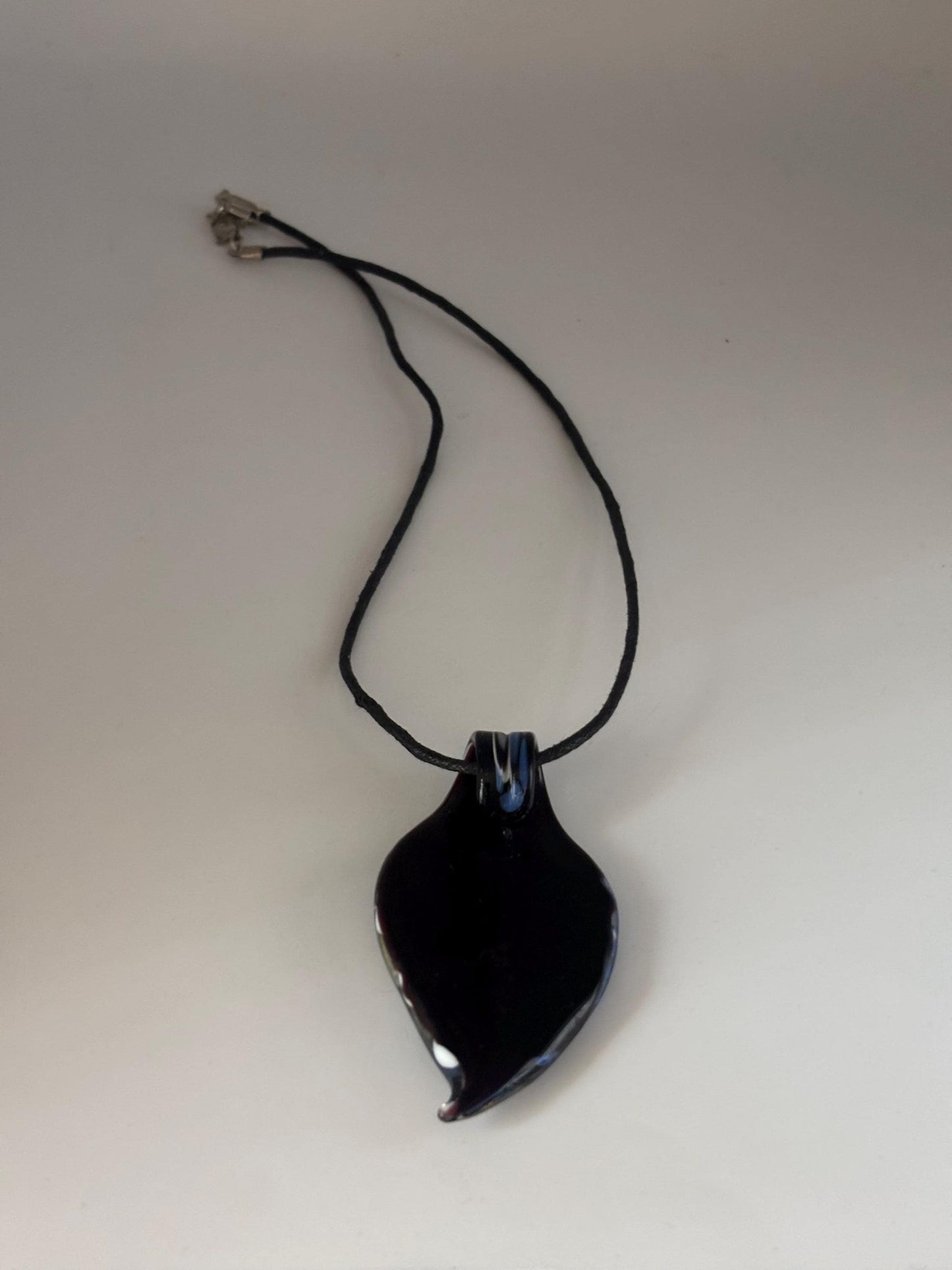 Vintage Murano Glass Pendant Necklace Lover Antiques and Vintage