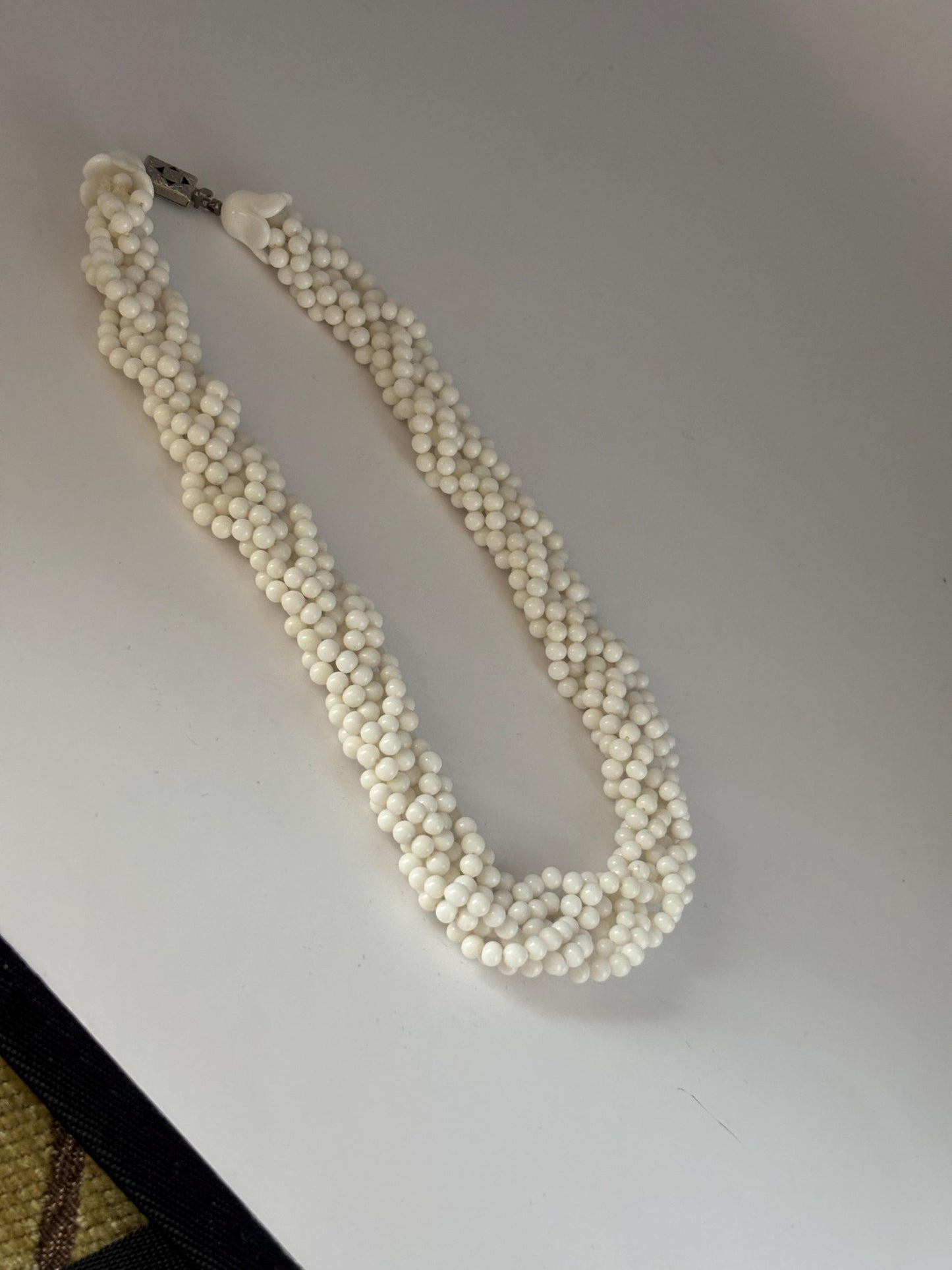 Vintage Blue & White Flower and Bead Necklace Necklace Unique Gifts Galore at Lover Antiques and Vintage