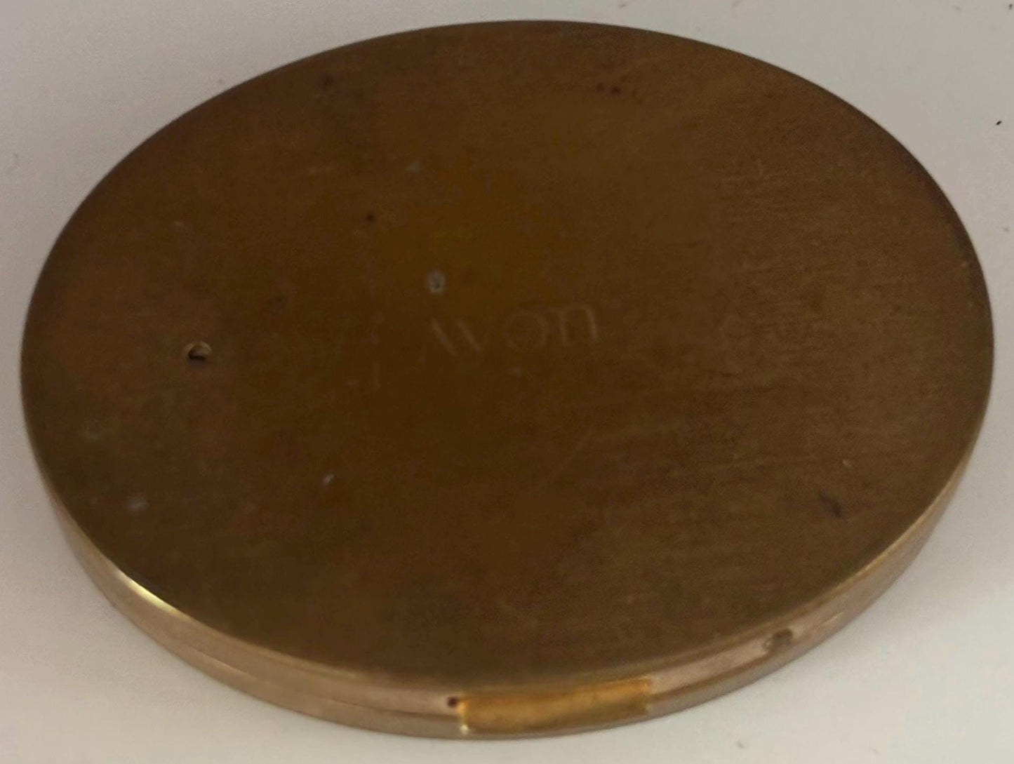 Vintage Avon Empress Powder Compact Enamel Powder Puff Case Lover Antiques and Vintage
