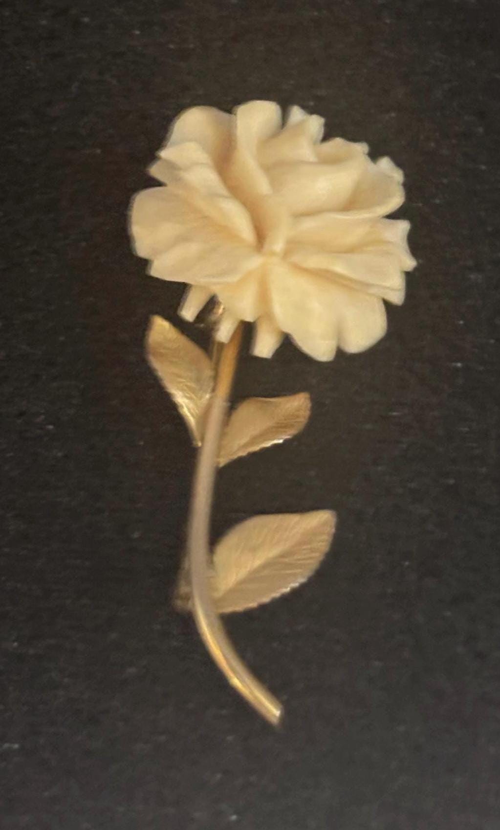Vintage Flower Pin Brooch by Karen Lynne 12 Karat Gold Filled Lover Antiques and Vintage