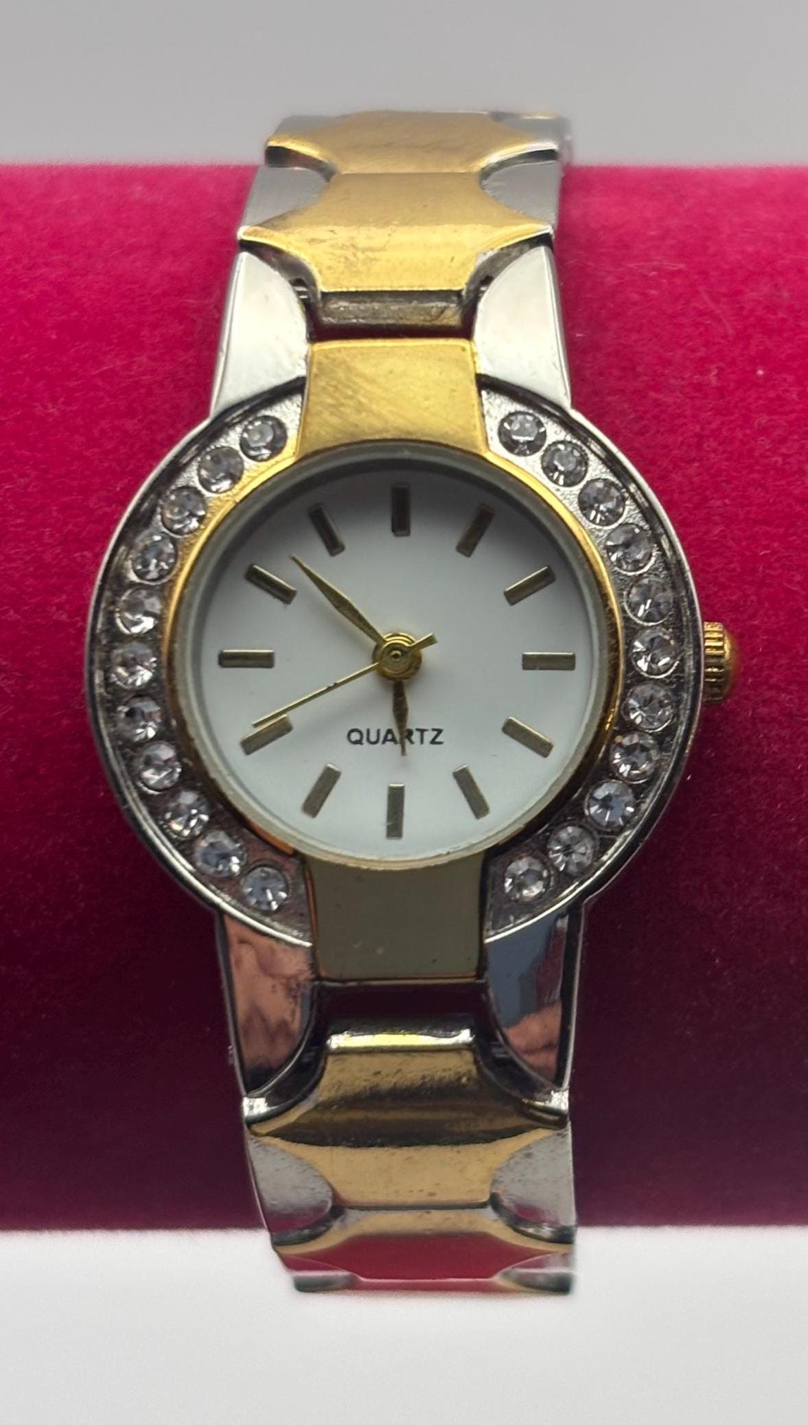 Vintage Gold Silver Watch Blair Ladies Crystal Watch Lover Antiques and Vintage
