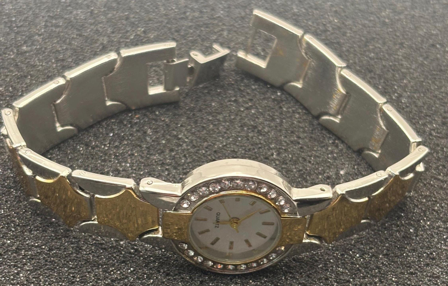 Vintage Gold Silver Watch Blair Ladies Crystal Watch Lover Antiques and Vintage