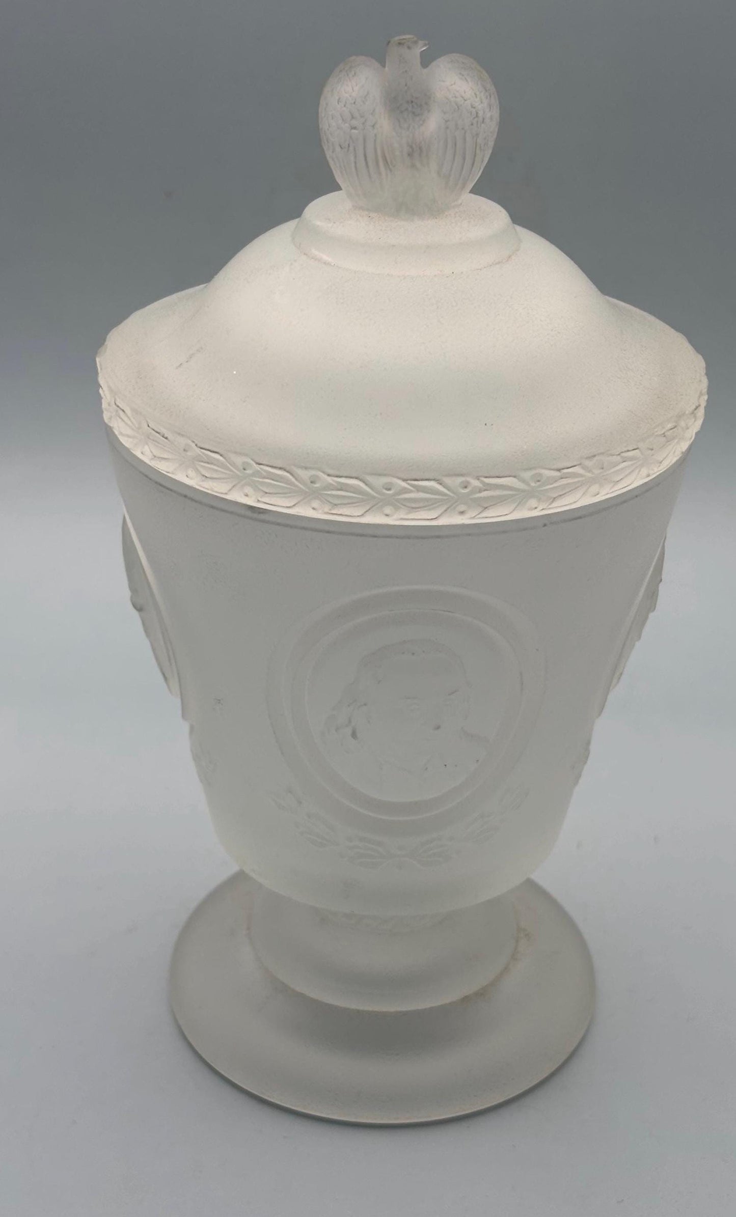 Vintage Fenton Frosted Glass Candy Dish with Lid Lover Antiques and Vintage