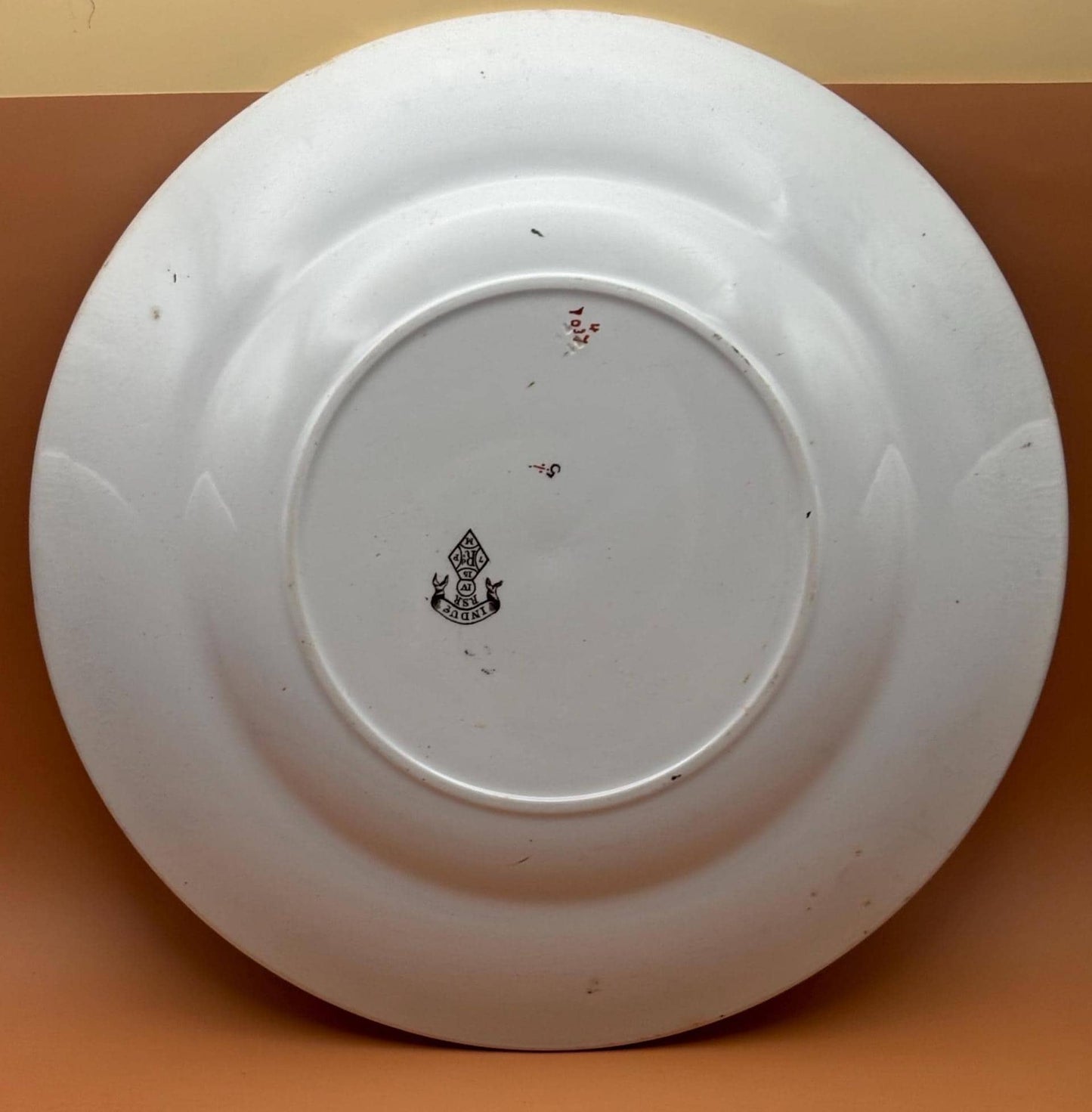 Antique Ridgeway Pottery INDUS Hand Painted Platter Flowers Large Dinner Plate RARE Lover Antiques and Vintage