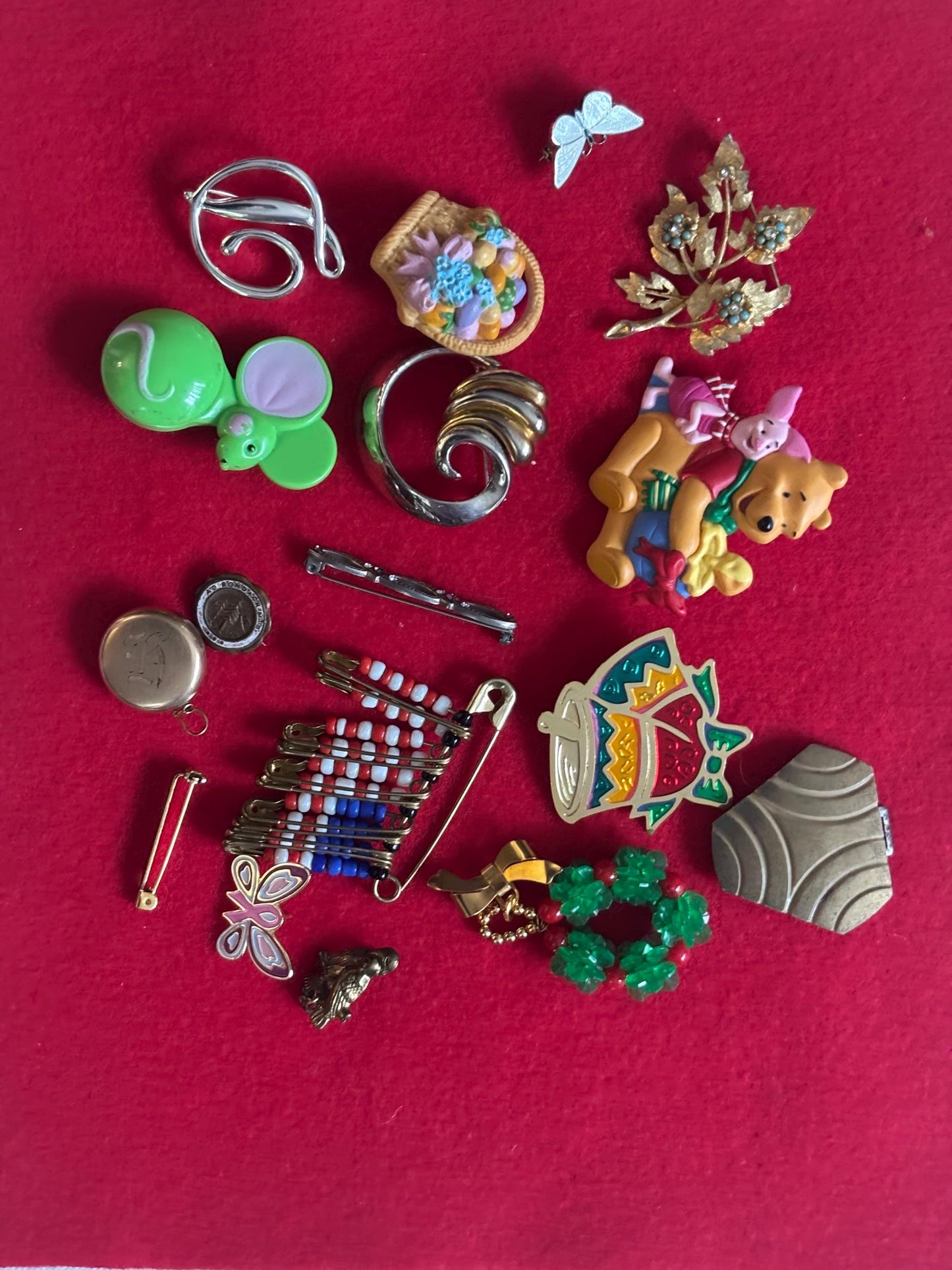 Vintage Pin Collection Variety Jewelry Lot Lover Antiques and Vintage