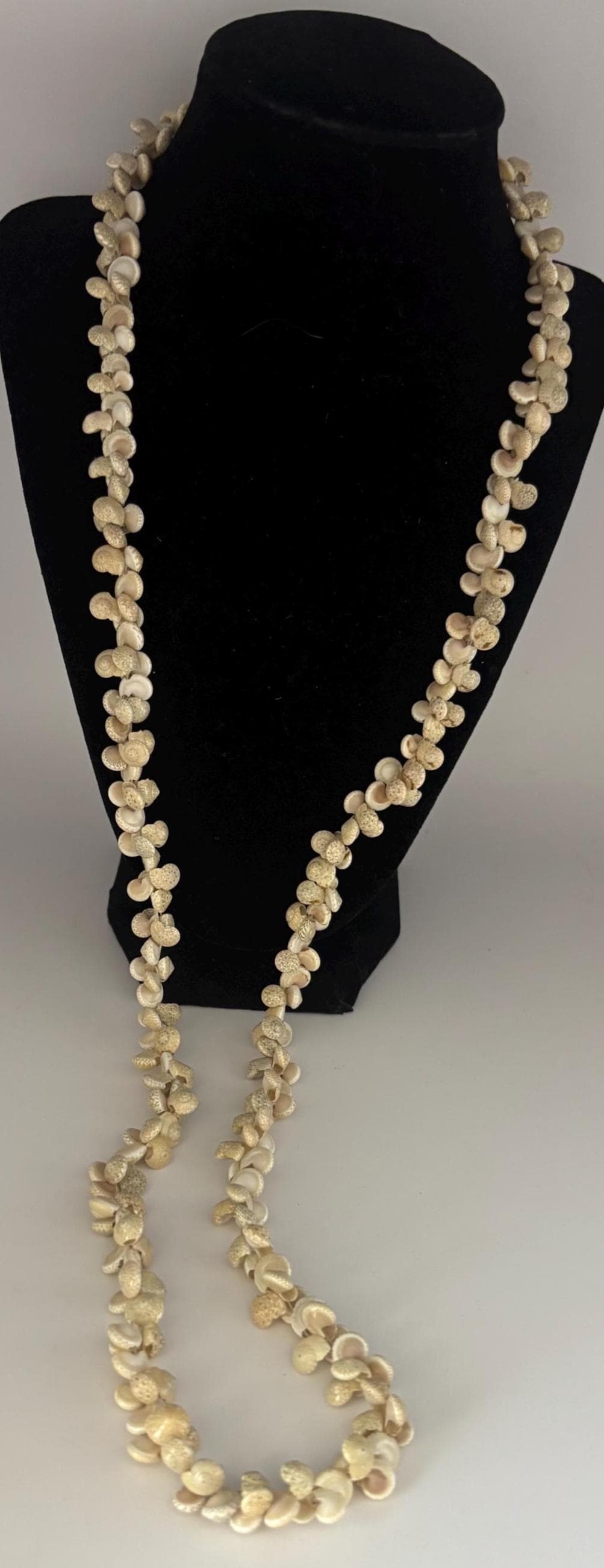 Vintage Hand Carved Bone Beaded Necklace Graduated Beads Lover Antiques and Vintage