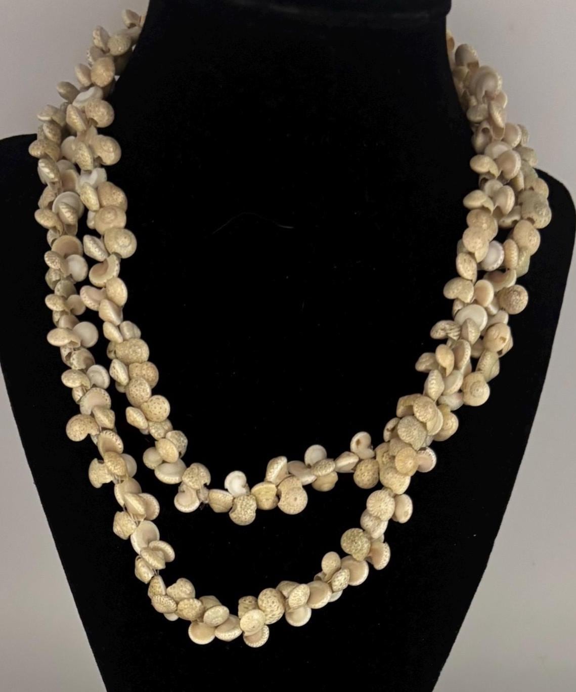 Vintage Hand Carved Bone Beaded Necklace Graduated Beads Lover Antiques and Vintage