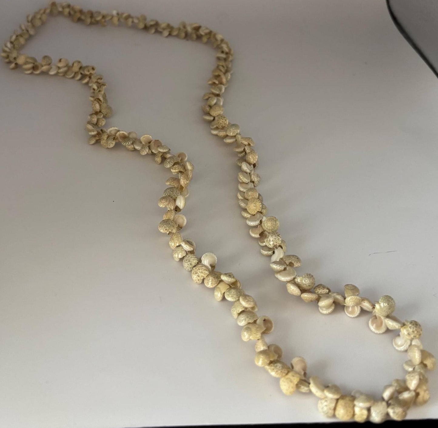 Vintage Hand Carved Bone Beaded Necklace Graduated Beads Lover Antiques and Vintage