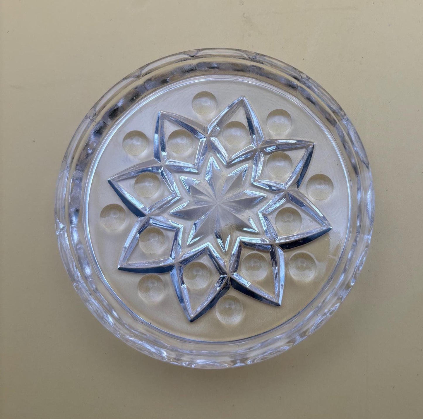 Baccarat Crystal Wine Bottle Coasters with Starburst Design Glass Coasters Set of 4 Lover Antiques and Vintage