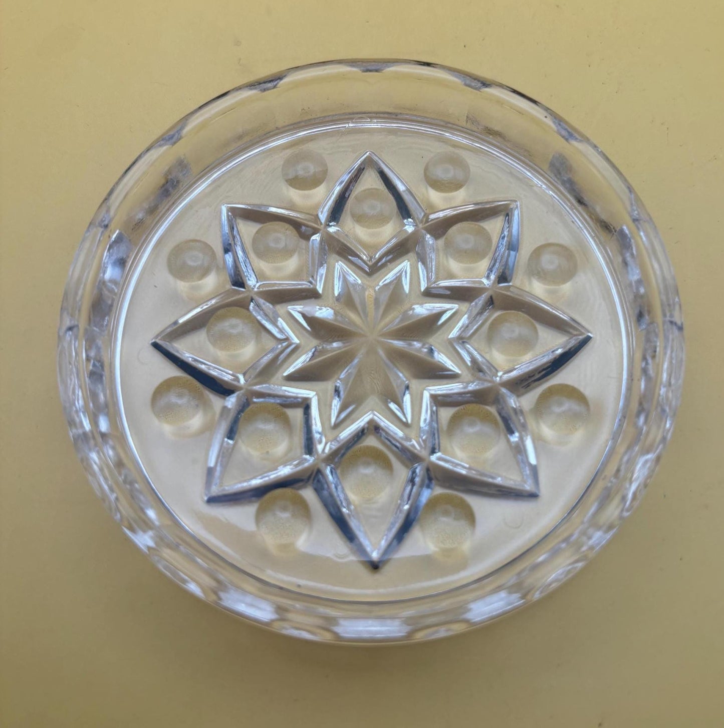 Baccarat Crystal Wine Bottle Coasters with Starburst Design Glass Coasters Set of 4 Lover Antiques and Vintage