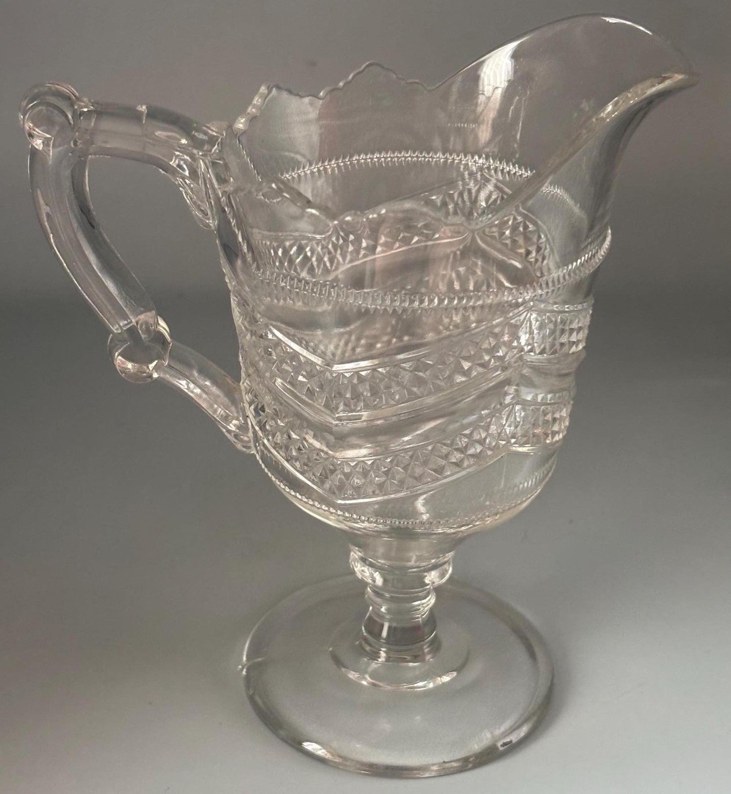Vintage Cape Cod Glass Pitcher or Glass Creamer Footed Imperial Glass Lover Antiques and Vintage