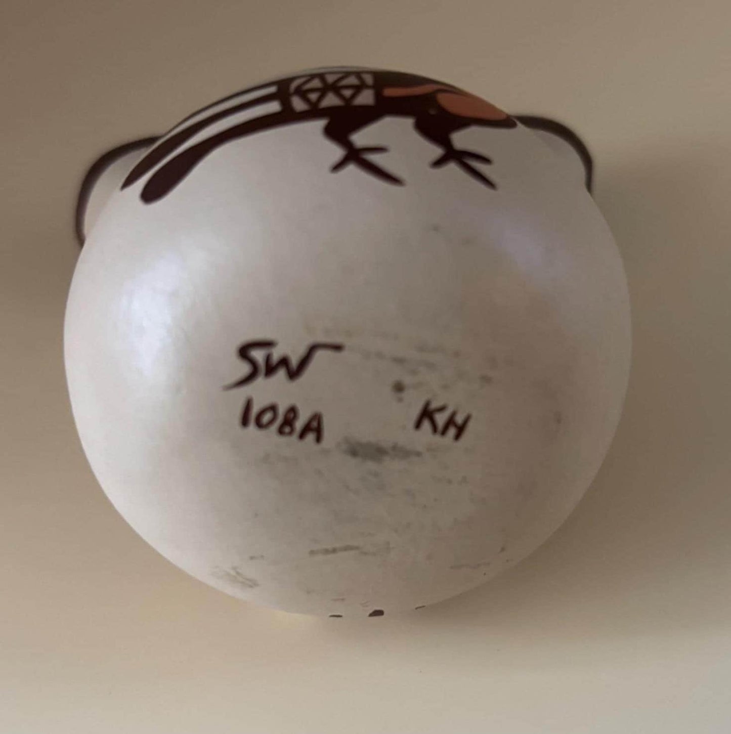 Vintage Navajo Etched Hand Painted Wedding Vase Signed on Bottom 108A Wedding Vase Lover Antiques Vintage