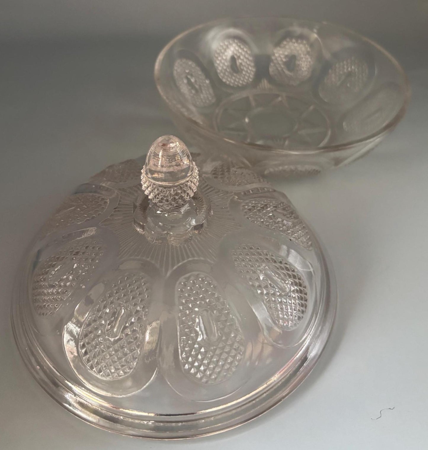 Antique EAPG Glass Candy Covered Dish Butter Dome with Cover Lover Antiques and Vintage