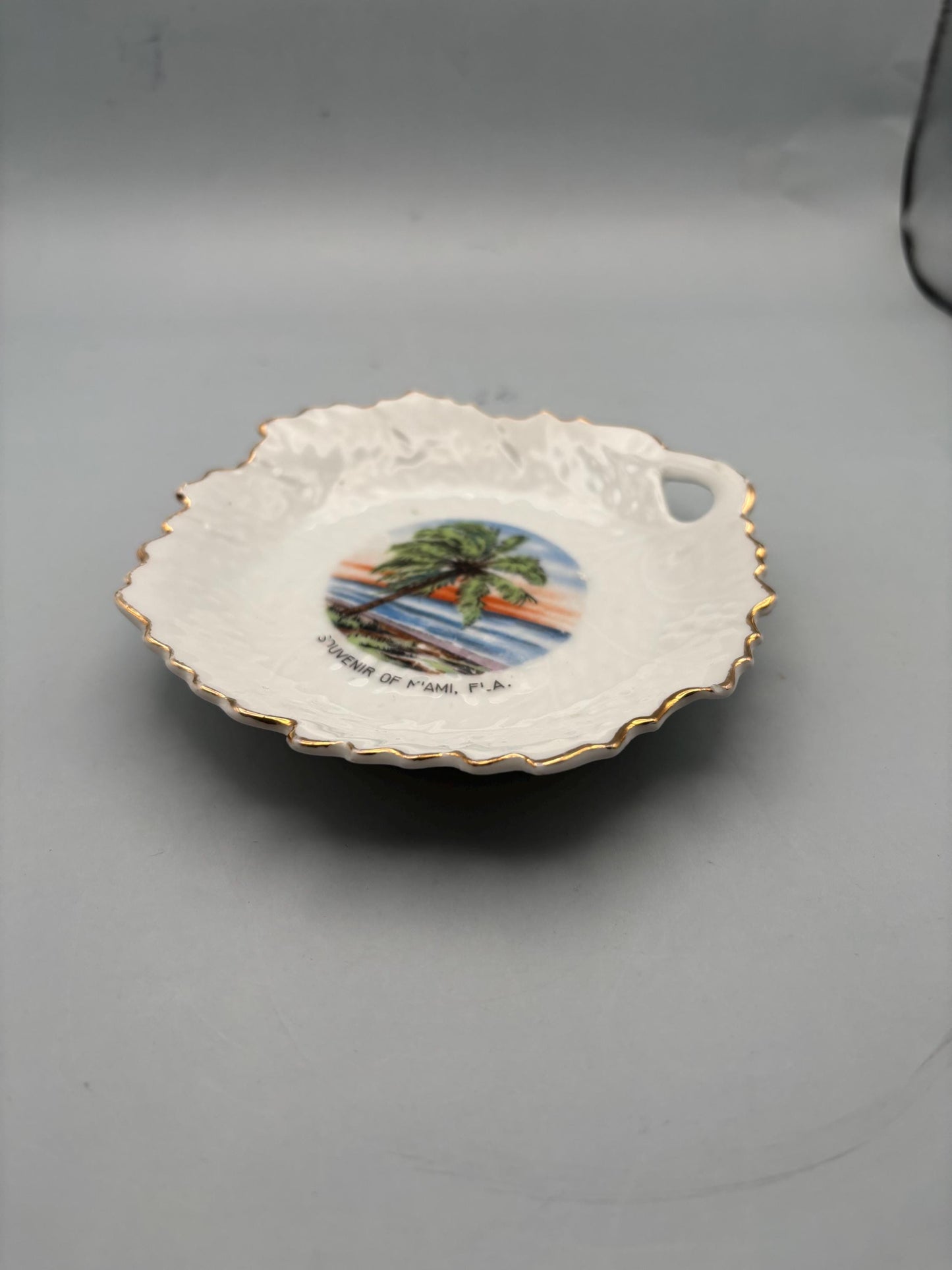Vintage Souvenir Plate Miami Florida Made by Chikaramachi Hand Painted Made in Japan Lover Antiques and Vintage