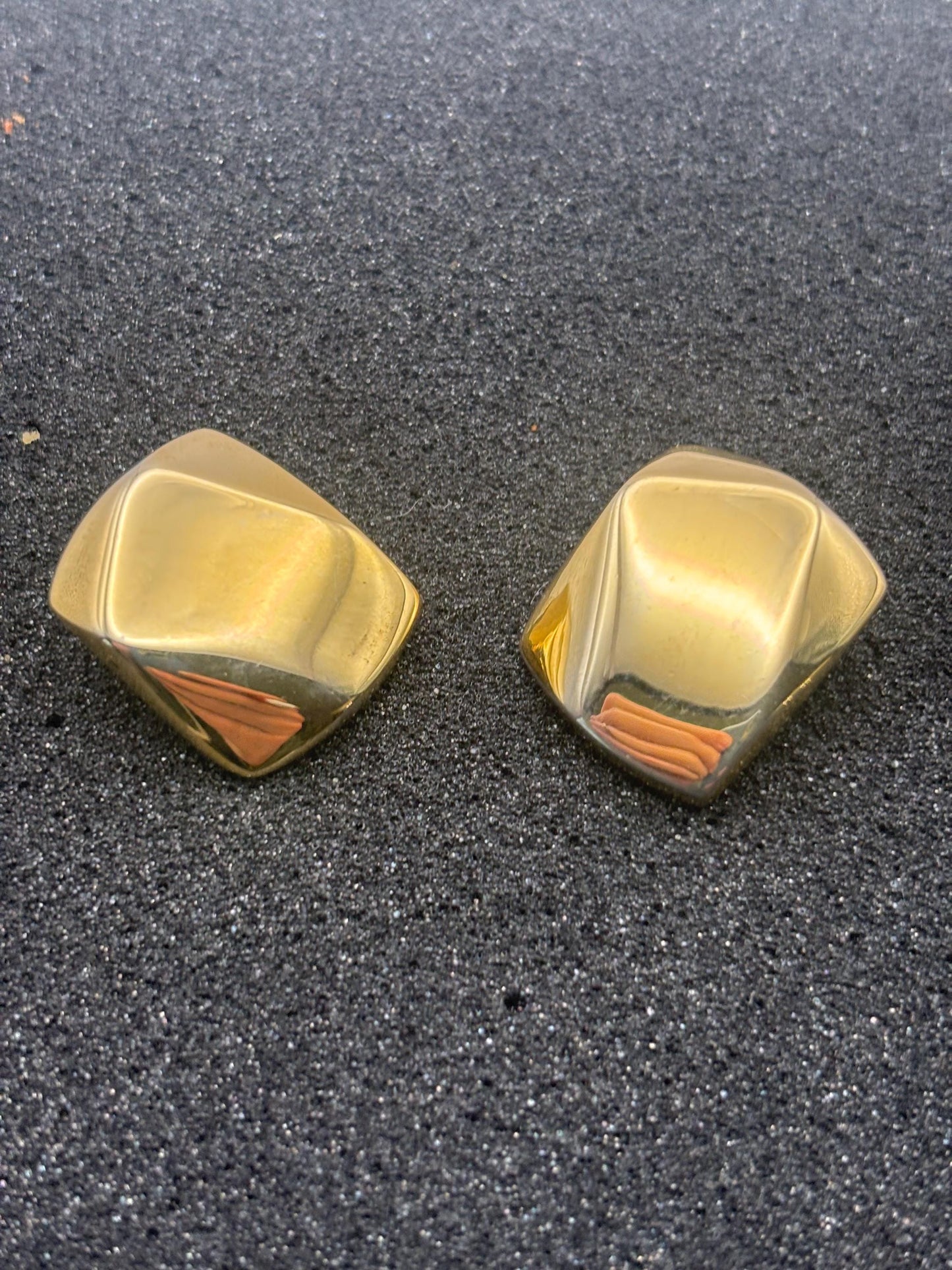 Vintage Mustard Silver Enamel Earrings Lover Antiques and Vintage
