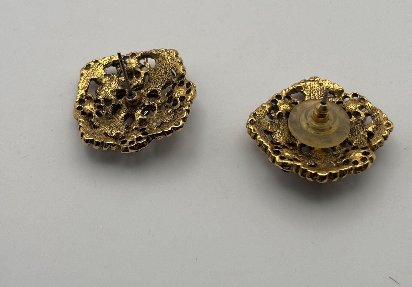 Vintage Mustard Silver Enamel Earrings Lover Antiques and Vintage