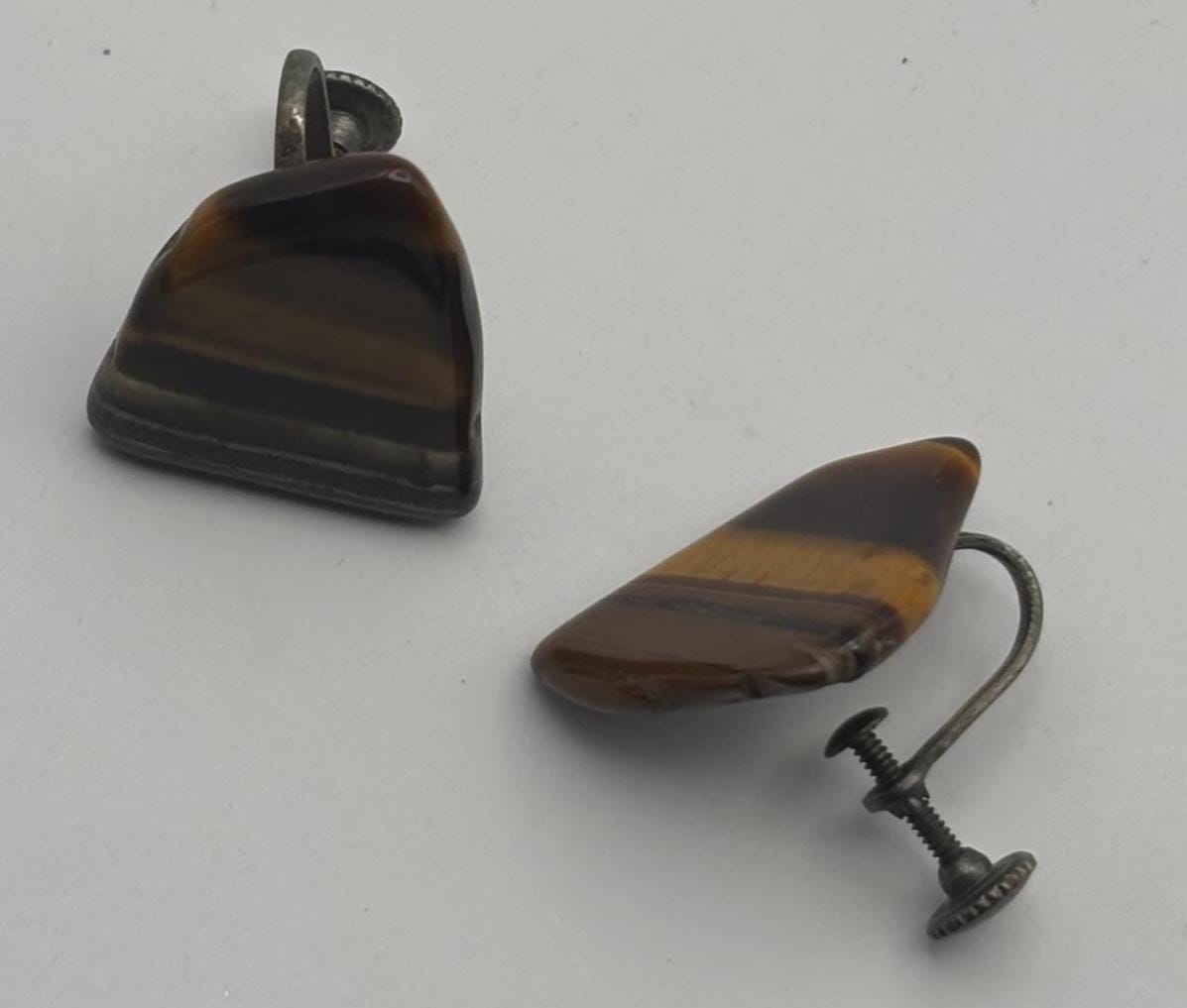 Vintage Mustard Silver Enamel Earrings Lover Antiques and Vintage