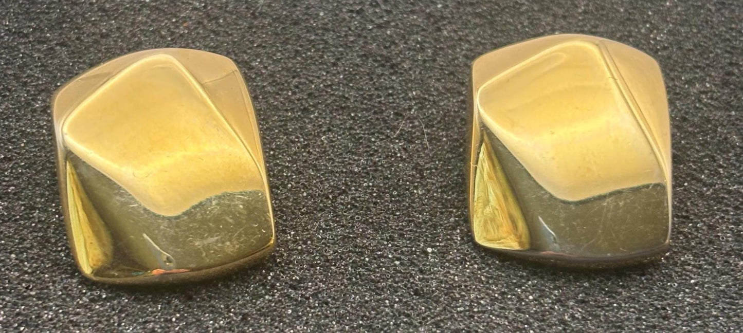 Vintage Mustard Silver Enamel Earrings Lover Antiques and Vintage