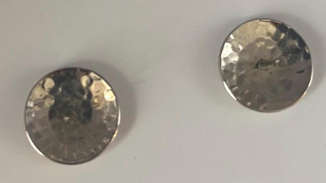 Vintage Mustard Silver Enamel Earrings Lover Antiques and Vintage