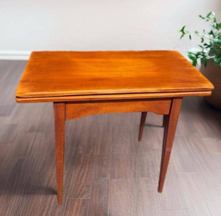Vintage Cushman Colonial Creations Pivot Top Card Table No. 3-35 Game Table with Rotating Top Rustic Original Lover Antiques and Vintage